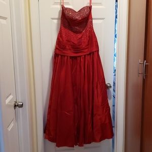 Red prom dress size 8